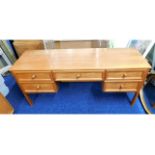 A teak G-Plan dressing table sideboard, 58.5in wid