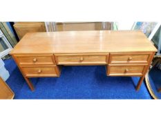 A teak G-Plan dressing table sideboard, 58.5in wid