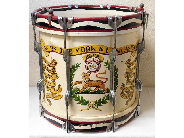 A Premier military style drum with later hand pain