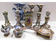 A collection of eleven pieces of French faience, s