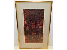 A framed Ken Howard limited edition hand signed et