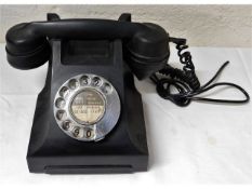 A bakelite telephone