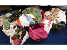 A quantity of decorative material & other textiles