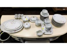 Approx. 43 matching pieces of German porcelain tea ware including 4 cups a/f