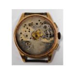 An 18ct gold Titus watch movement & case a/f 34.6g