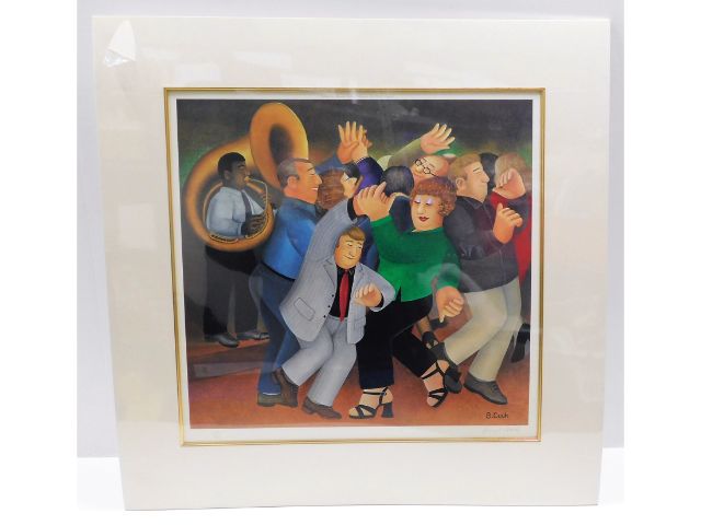 Beryl Cook Lithographic Print - Jiving to Jazz - Signed, mounted, 325/650, 27.25in x 27.25in inc mou