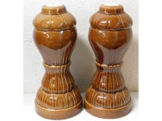 A pair of large ceramic lamp bases 18in tall