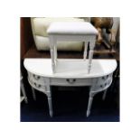 A Laura Ashley dressing table with stool