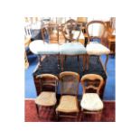 Six various mostly 19thC. chairs, some a/f