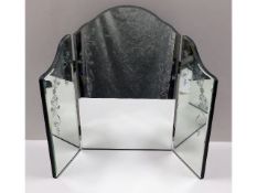 A Laura Ashley triptych mirror, 24.25in high x 32i