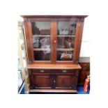 A large Edwardian/early 20thC. mahogany book case,