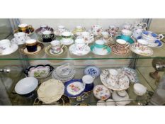 A quantity of decorative china including cups & sa