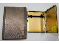 Two silver cigarette cases, one clasp a/f 317.5g