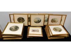 Twenty three framed antique Le Blond prints, some