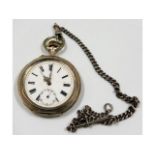 A silver on copper pocket watch a/f with silver Al