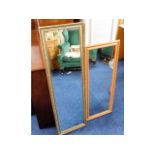 Two modern hall mirrors, tallest 47.25in & four others