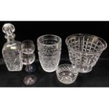 A Waterford crystal vase (very small slither chip