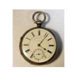A substantial gents 19thC. silver cased fusee pocket watch by Thomas Russell & Son 72670, case 55mm