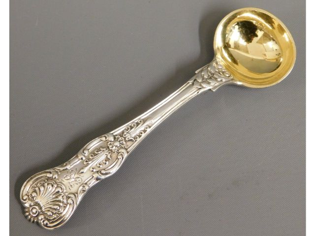 An 1873 London silver master salt spoon by John Hu