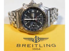 A gents stainless steel Breitling Blackbird A13350