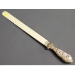 A 1900 Victorian Birmingham silver handled & ivory