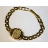 A ladies 'Aria' 9ct gold wristwatch, 13.2g