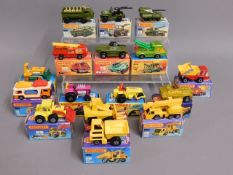 Sixteen vintage boxed Matchbox diecast toy vehicle