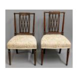 A pair of 19thC. mahogany dining chairs, approx. 3