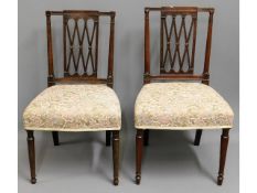 A pair of 19thC. mahogany dining chairs, approx. 3