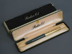 A boxed & cased Parker 61 fountain pen