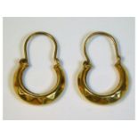 A pair of 9ct gold earrings, light bump to one, 1g