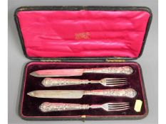 A cased 1844 early Victorian Sheffield silver king