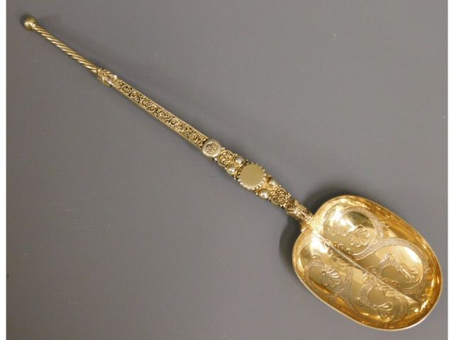 An 1898 Victorian large London silver gilt anointi