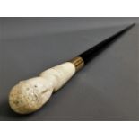 A good 19thC. Briggs of London walking cane with w