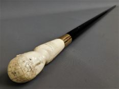 A good 19thC. Briggs of London walking cane with w