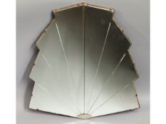 An early/mid 20thC. art deco style mirror of fan d