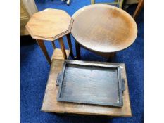 A circular work table & box under twinned with a o
