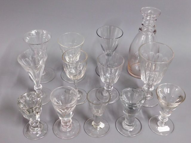 A quantity of Georgian, Victorian & Edwardian glas