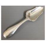 An 1886 Dutch 0.833 silver caddy spoon 12.9g, 4.5in long