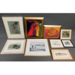 A quantity of various framed original paintings, p