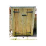 A small gardeners tool shed, 46.5 high x 32.5in wi