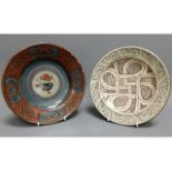 Two studio pottery dishes, one by David & Margaret