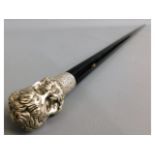 A good Victorian walking cane with a detailed silv