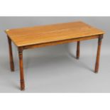 A Victorian rosewood & mahogany low level table wi