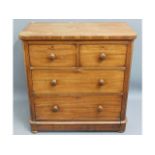 A Victorian pine chest of drawers, 36in high x 35i