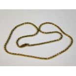 A 9ct gold chain, 16in long, 7.8g