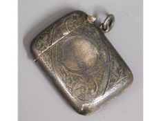 An Edwardian silver vesta case by W. J. Myatt & Co