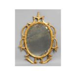A late 18thC/early 19thC. giltwood framed mirror,