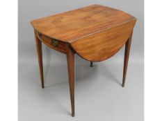 An early 19thC. mahogany Pembroke table with squar