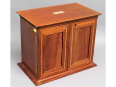 An Edwardian smokers cabinet, lacking tobacco jar